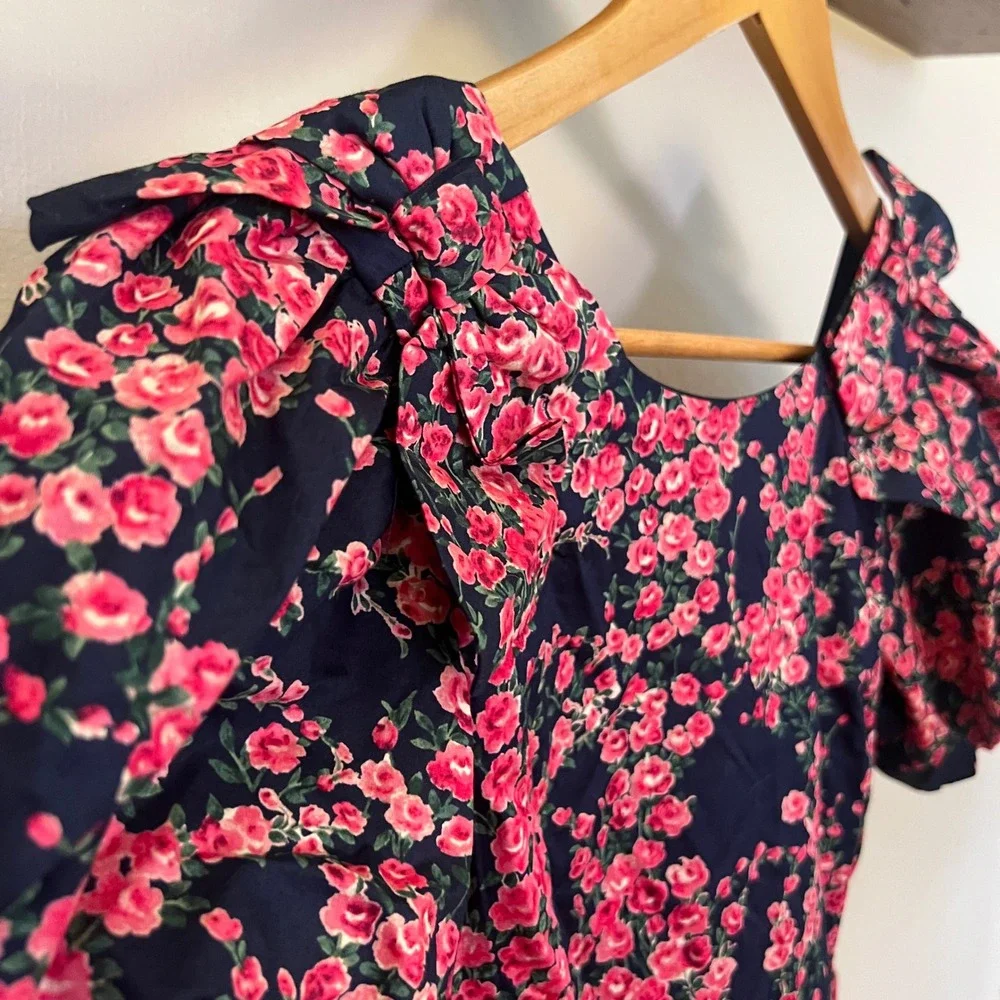 Janie and Jack American Girl Rose Floral Puff Sleeve Dress Party Size 16 NWT